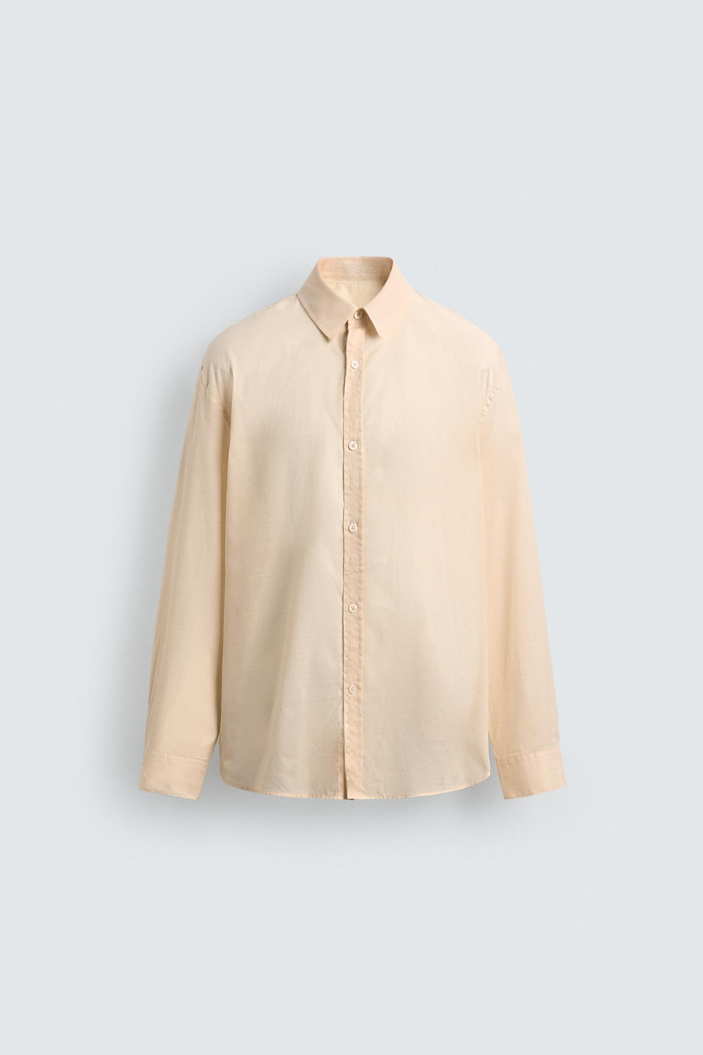 CAMISA SEMITRANSPARENTE RELAXED FIT / Crudo - Zara фото 7