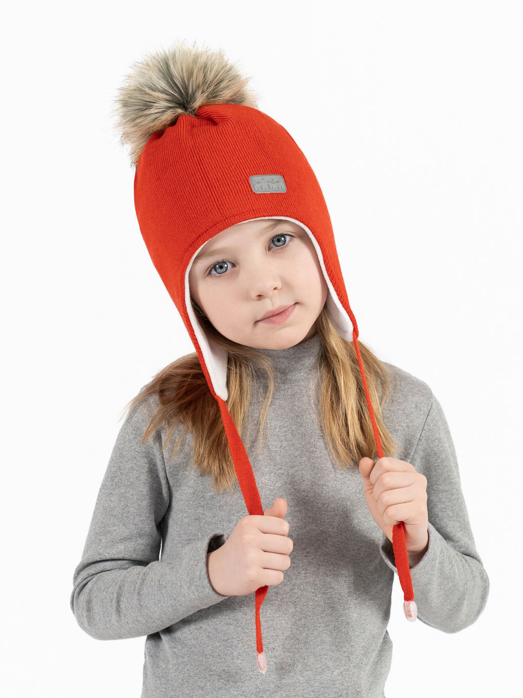 Шапка детская красная Ш-088 (48)