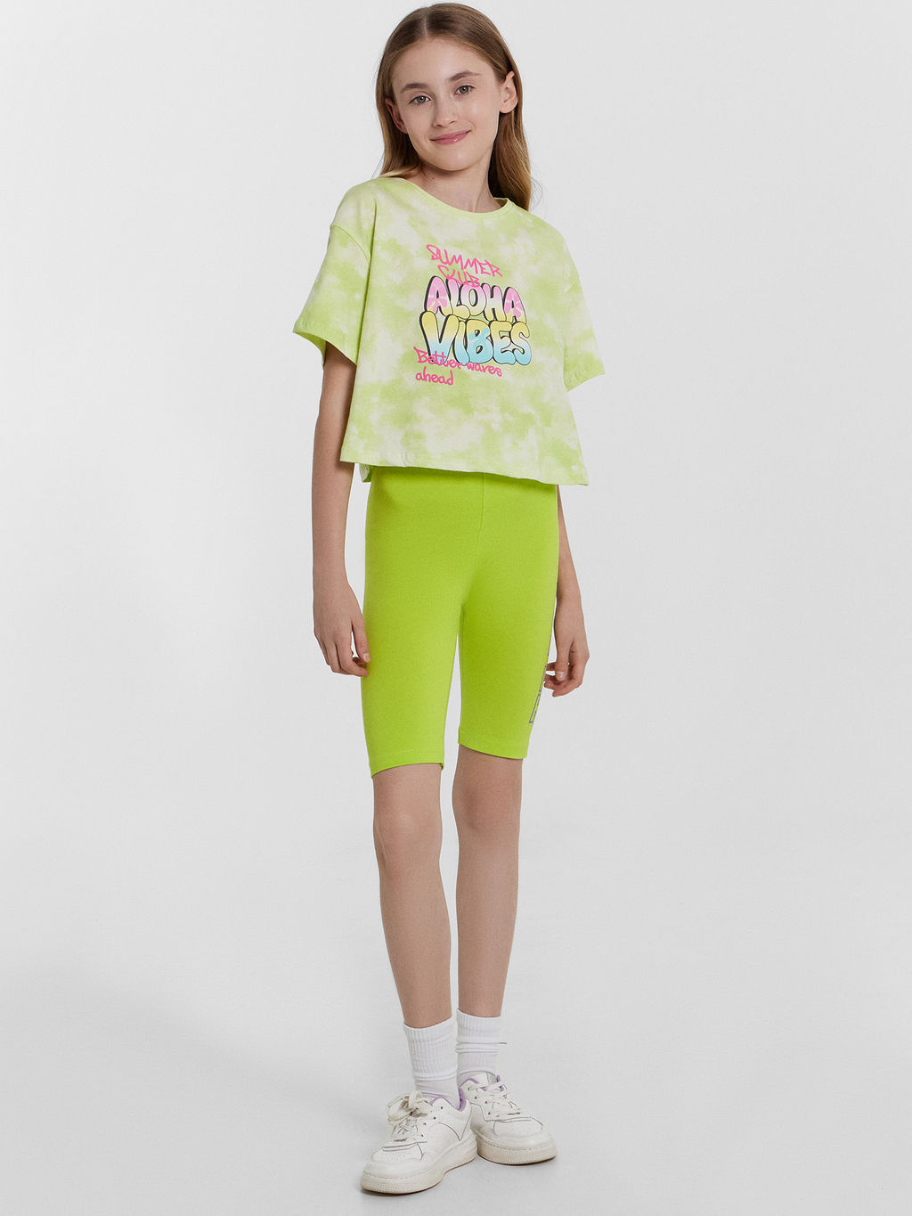 Футболка для девочек с надписью Aloha vibes - Mark formelle фото 3