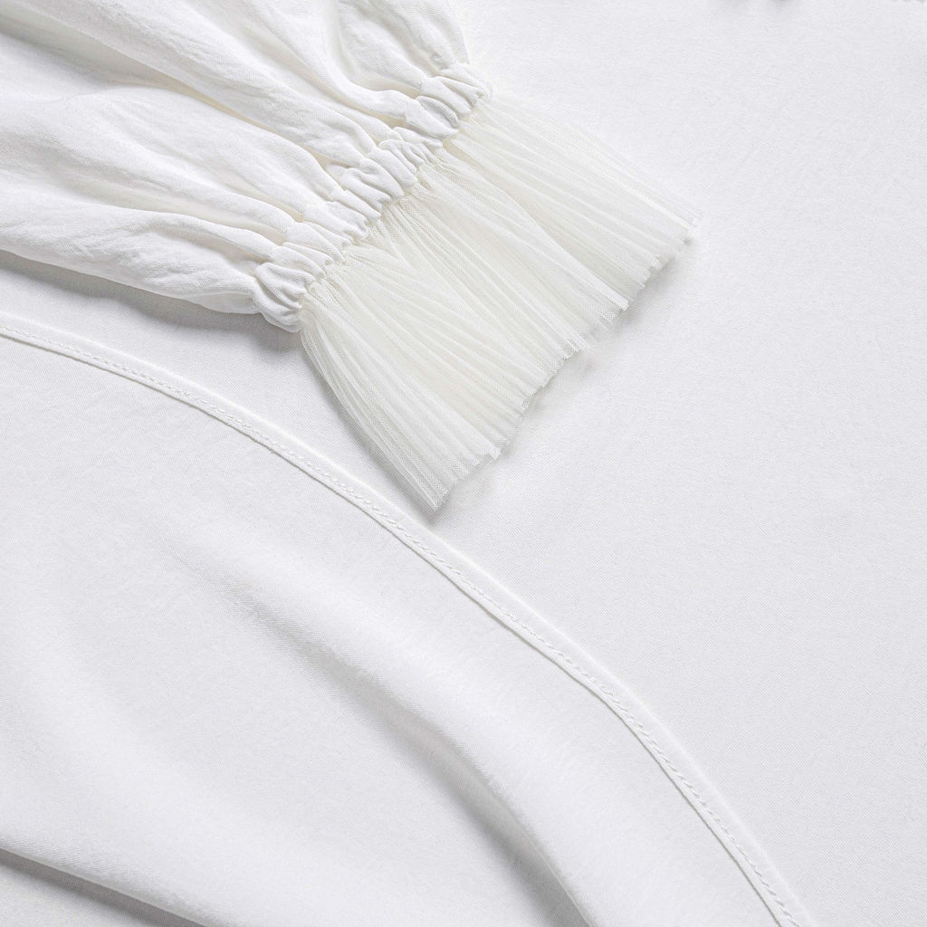 Блуза с рюшами, Мелодия сердца (белая) - Charutti фото 9