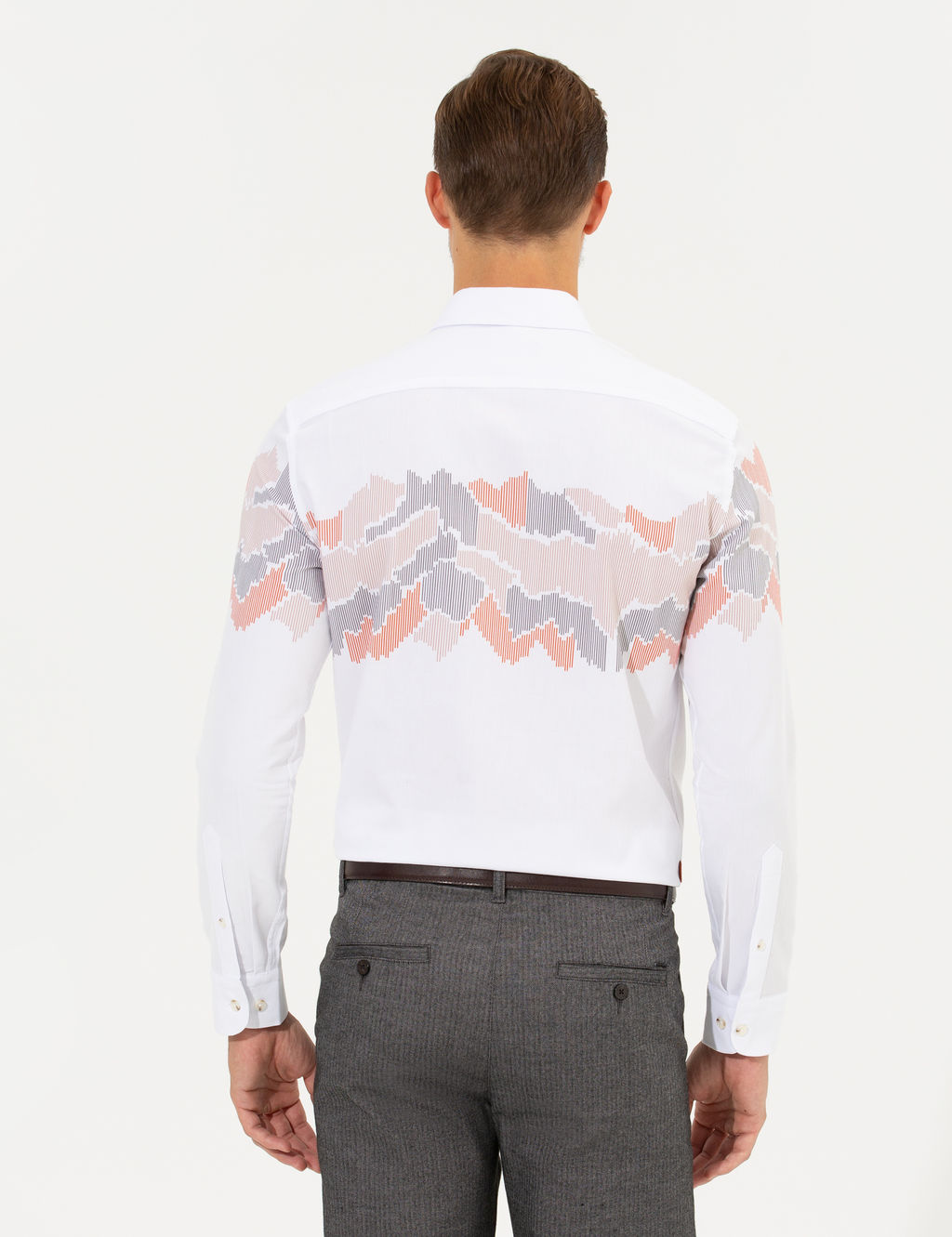 Turuncu Slim Fit Uzun Kollu G_mlek