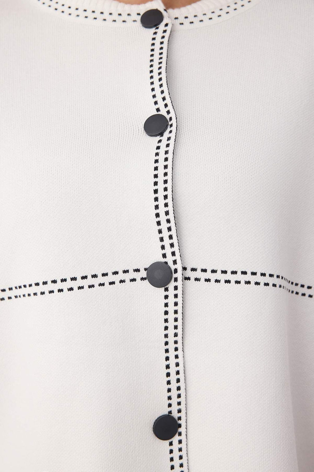 Ekru Premium/Ozel Iplik Genis Kal?p Bomber Yaka Triko H?rka TWOAW26HI00028 - Trendyolmilla фото 3