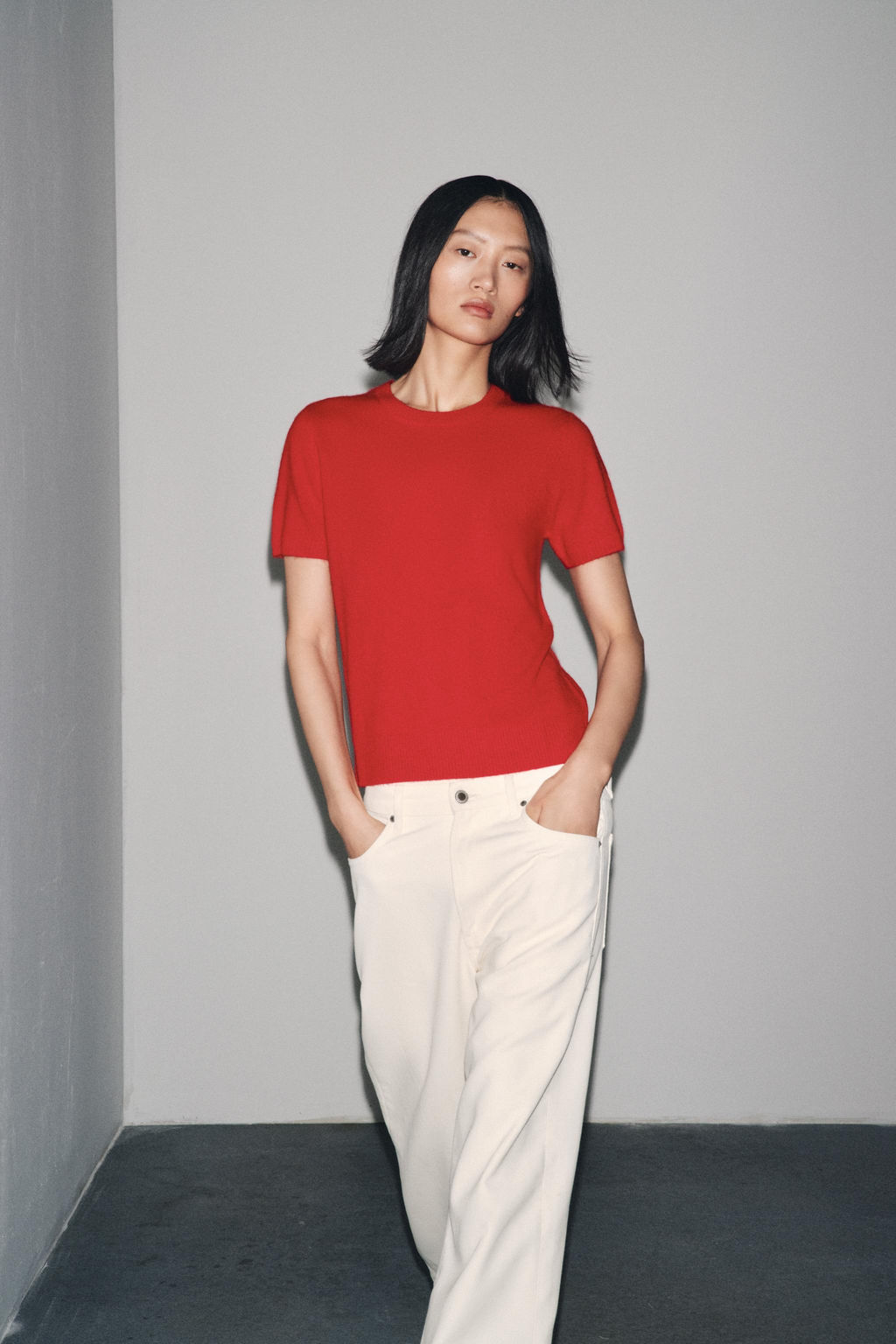 100% CASHMERE SHORT SLEEVE SWEATER - Zara фото 5
