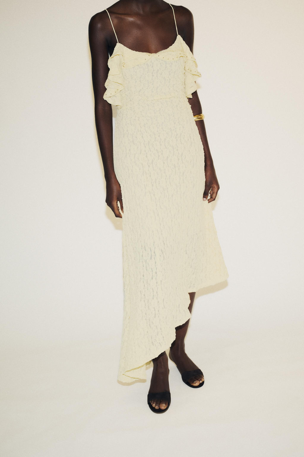 STUDDED LACE DRESS - Zara фото 11