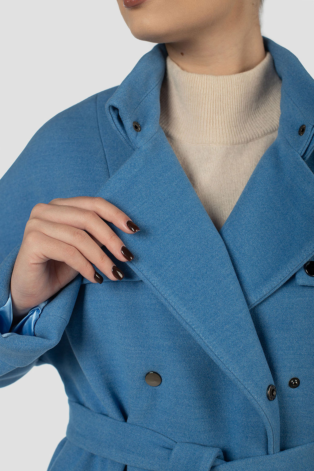 01-12075 Пальто женское демисезонное (пояс) - El podio фото 7