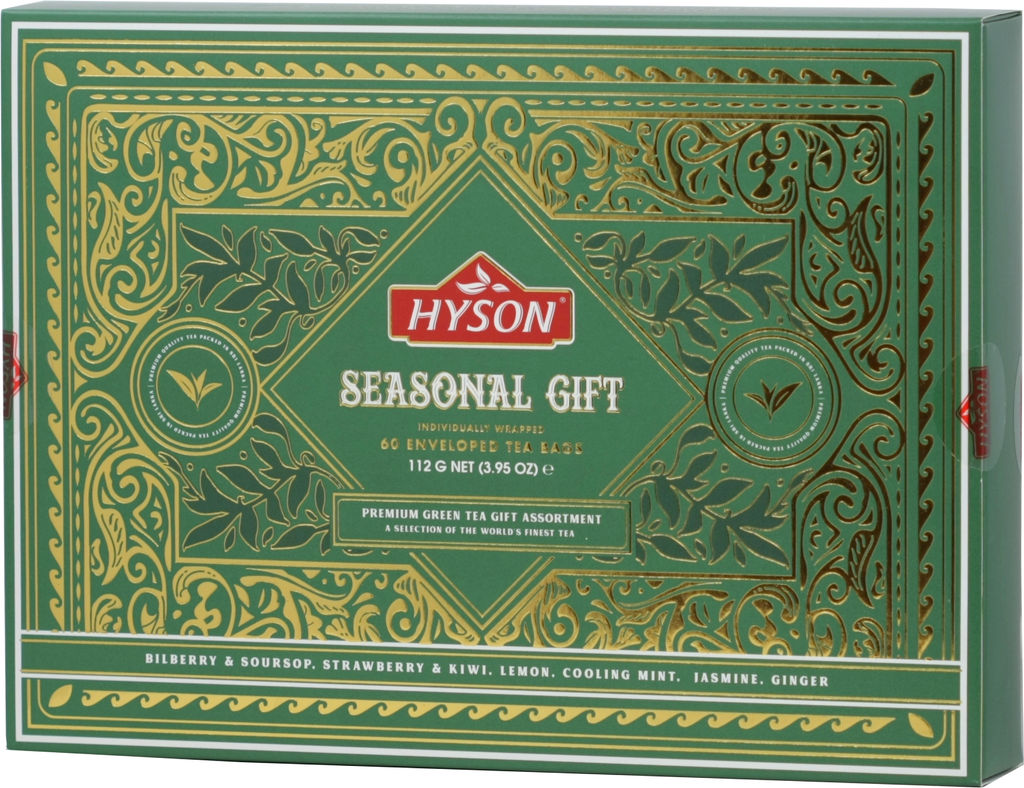 HYSON. Seasonal Gift. Ассорти зеленого чая карт.пачка, 60 пак.