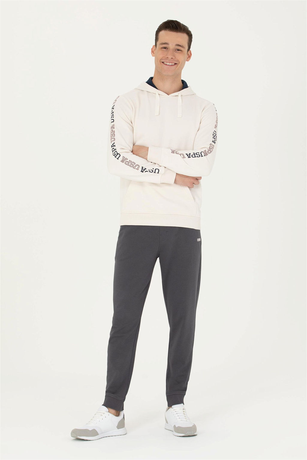 U. S. Polo Assn Мужская толстовка с капюшоном и камнем - U.s. polo assn фото 4