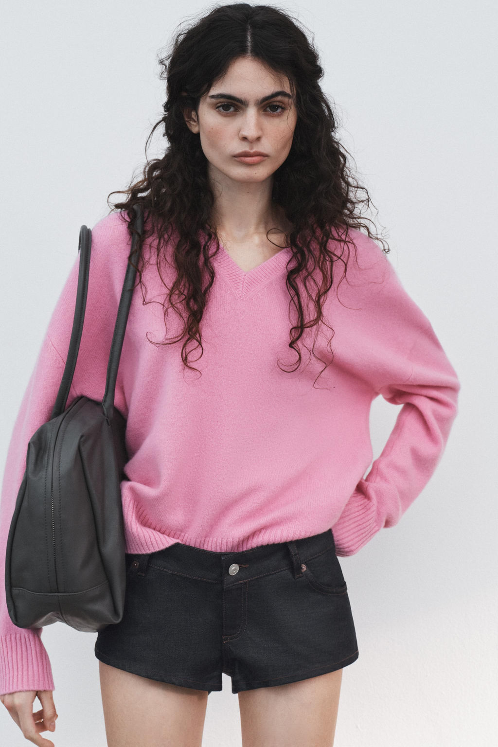 TRF HIGH-WAIST DENIM MINI SHORTS - Zara фото 8