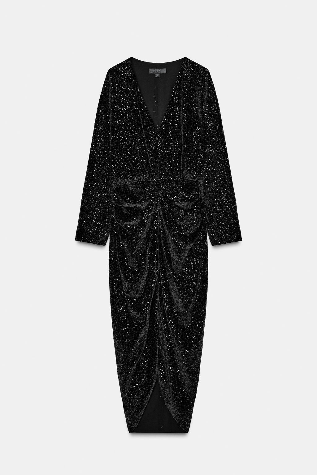 ZW COLLECTION SEQUIN SHOULDER PAD DRESS - Zara фото 7