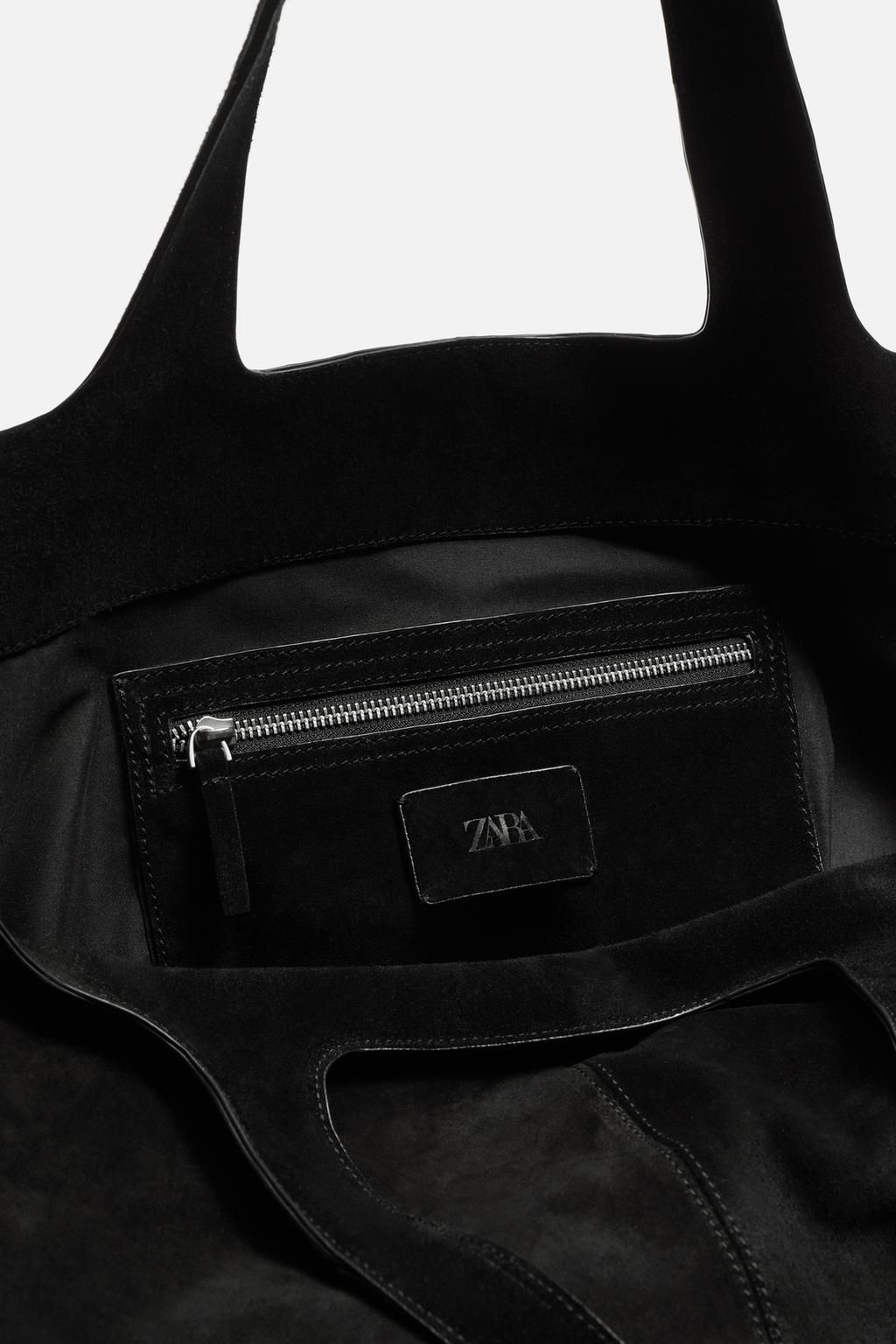 LACQUERED LEATHER SHOPPER BAG - Zara фото 6