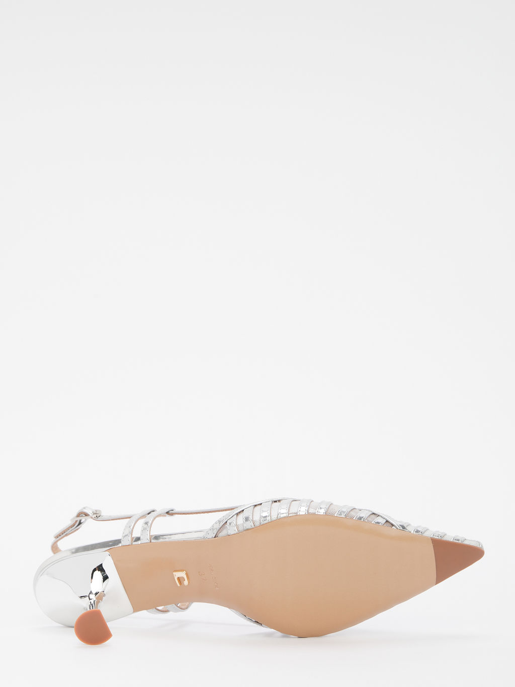 Женские туфли с открытой пяткой (слингбэк) LOLA CRUZ STREEP PUMP Артикул 4745727, серебряный
