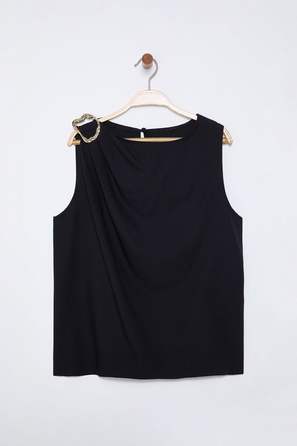 Trendyolmilla Siyah Aksesuar Detayl? Dokuma Bluz TPRSS25BZ00003  фото 6