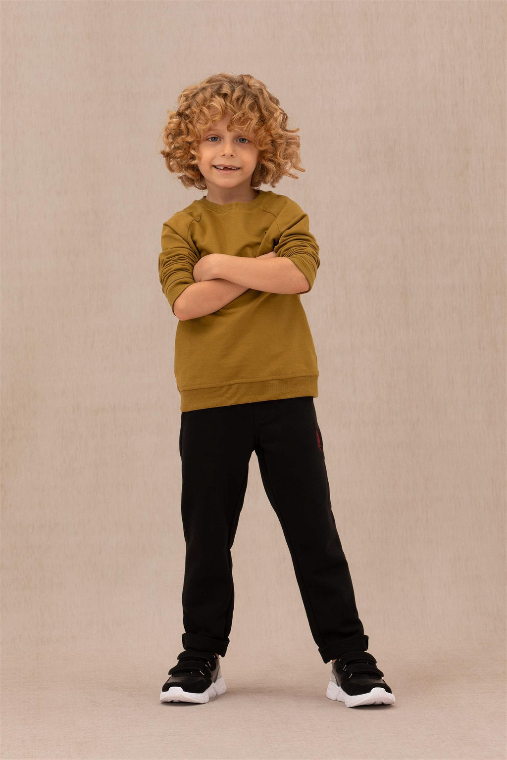 Базовый свитшот с круглым вырезом светло-хаки для мальчиков Неожиданная скидка в корзине - U.s. polo assn фото 3