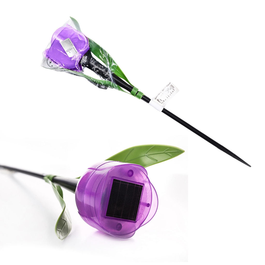 USL-C-453/PT305 PURPLE TULIP Садовый светильник на солнечной батарее Лиловый тюльпан. Белый свет. 1*LR аккумулятор в/к. IP44. TM Uniel. - Volpe фото 13