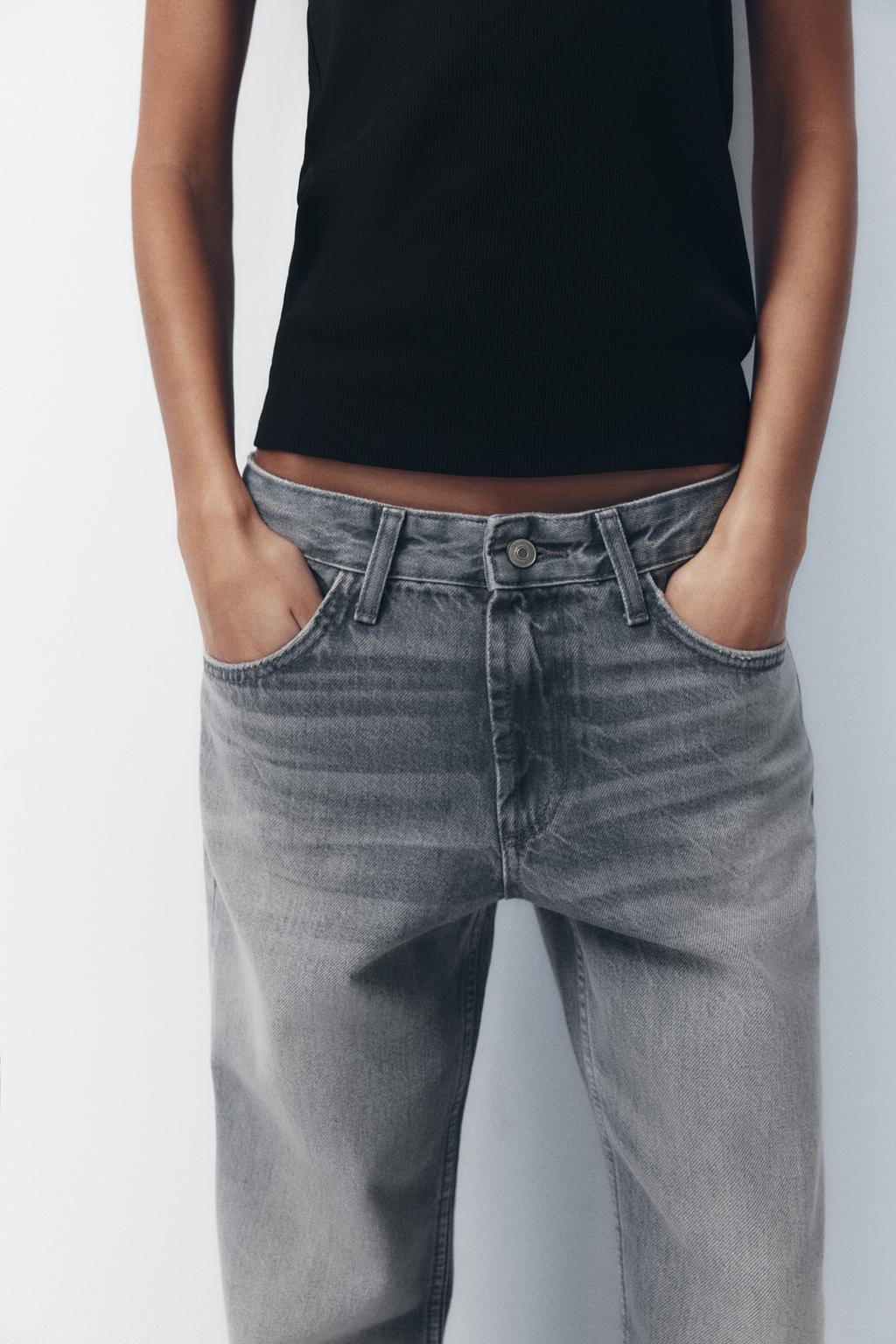 TRF WIDE-LEG MID-RISE FULL LENGTH JEANS - Zara фото 4