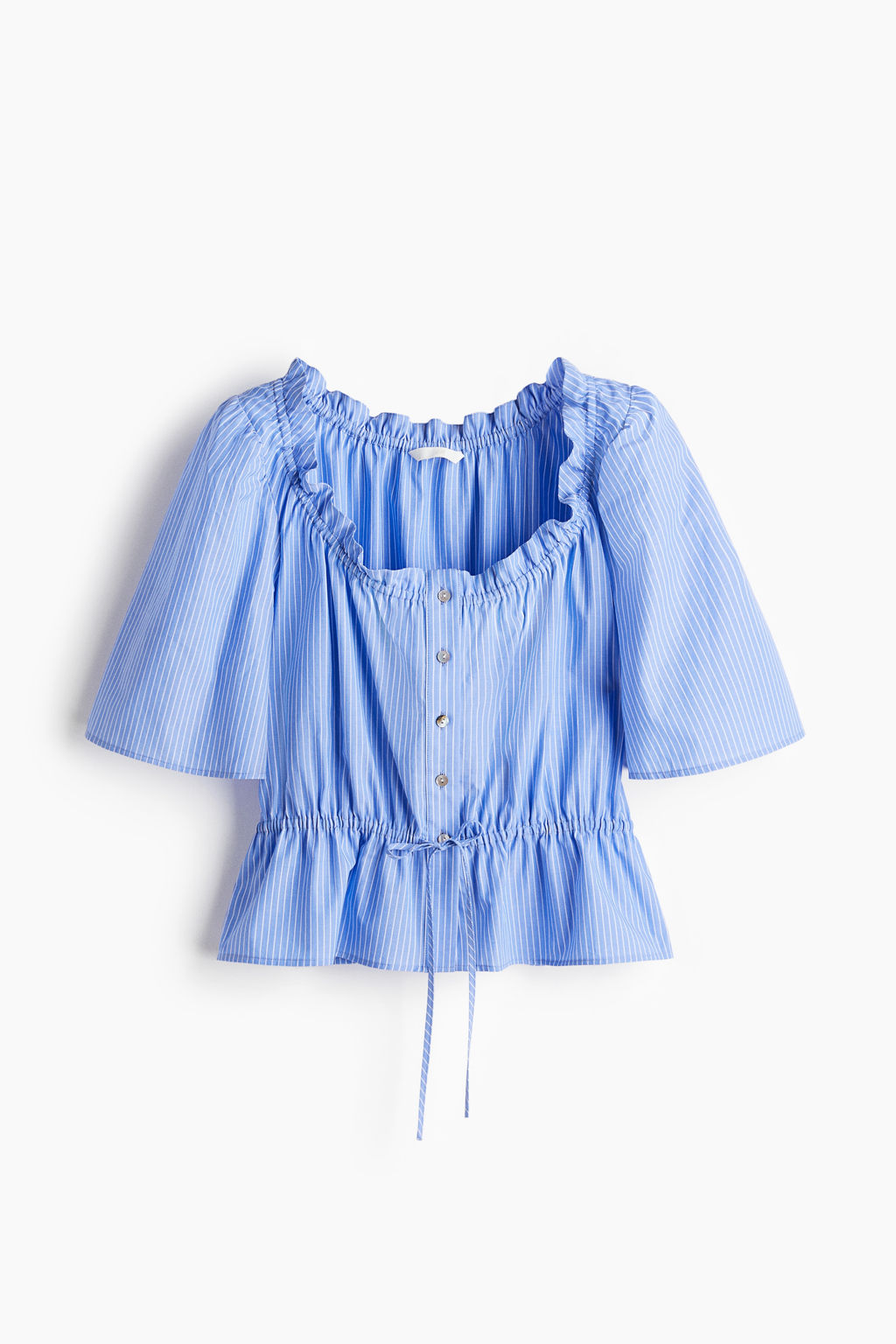 Blusa de algod?n con ribetes de volante - H&m фото 3