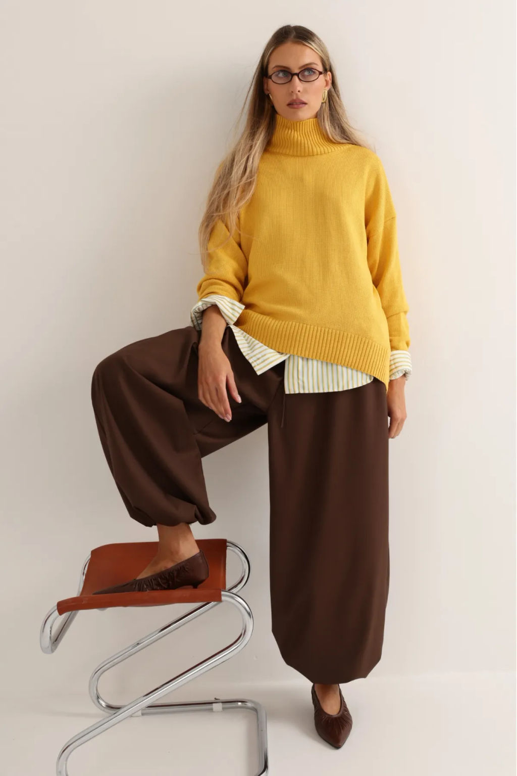 Брюки-алладины Brown