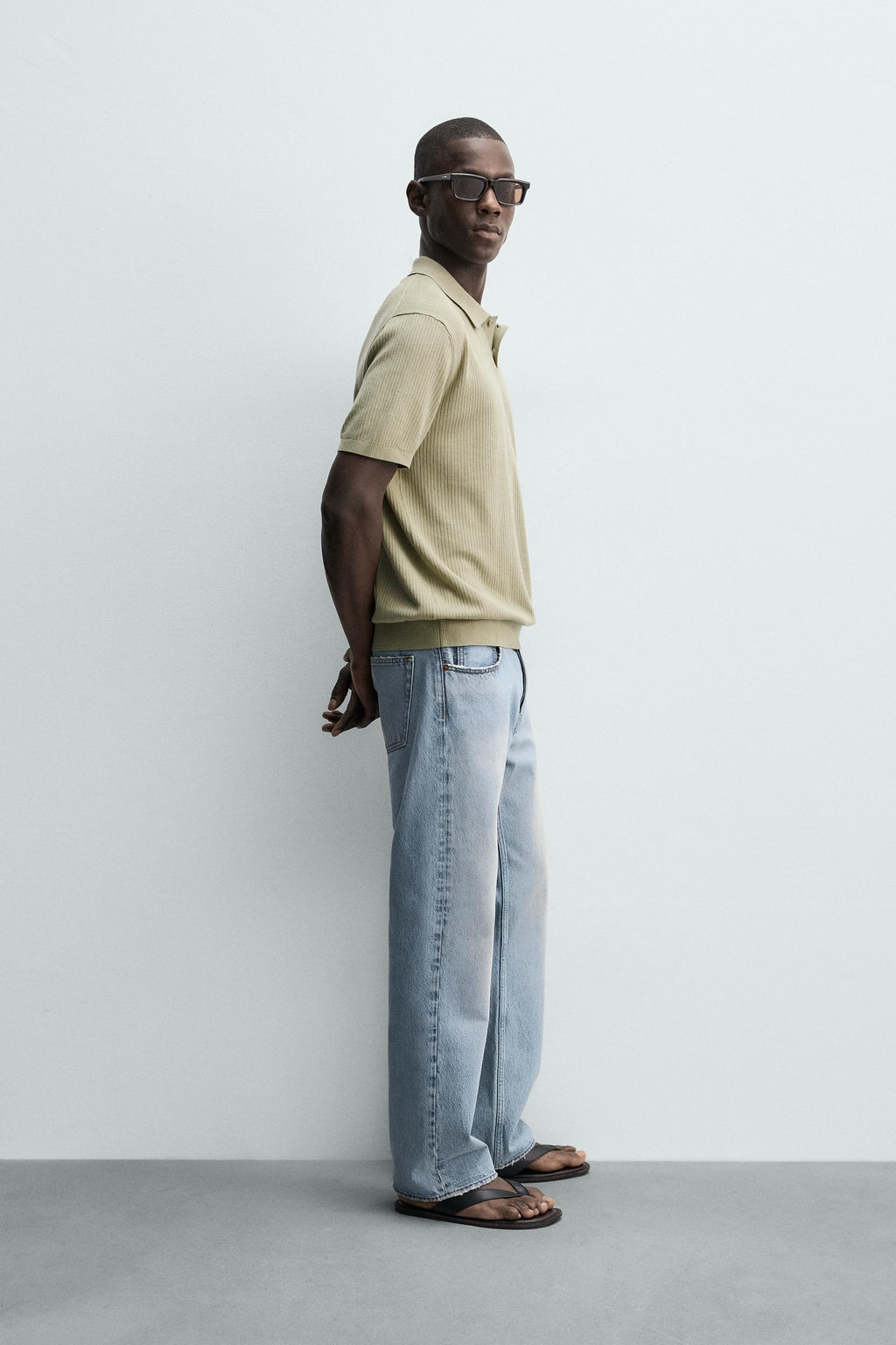 POLO PUNTO CANAL? / verde lavado - Zara фото 4