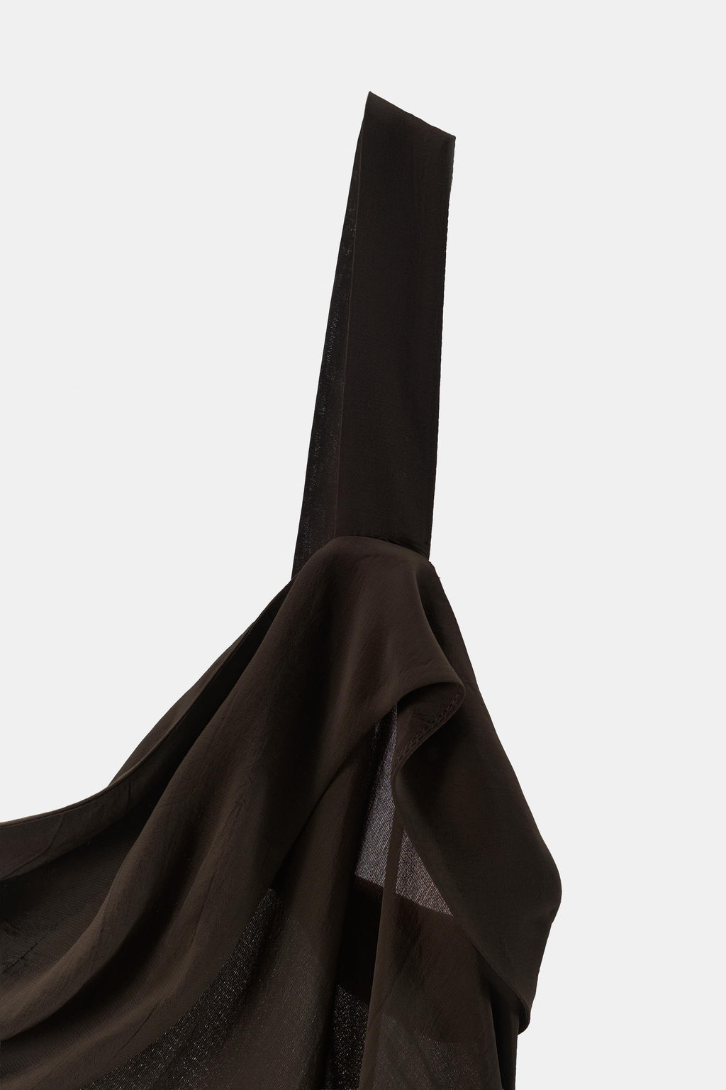 VESTIDO VISCOSA 100% BORDADOS ENCAJE / Marr?n oscuro - Zara фото 4