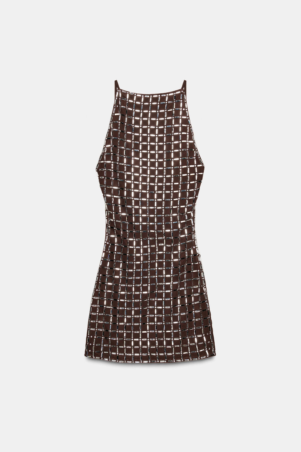 SHORT MESH DRESS WITH SPARKLES