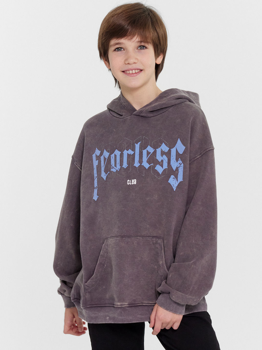 Худи для мальчиков серое с обработкой эйсид - Mark formelle фото 2
