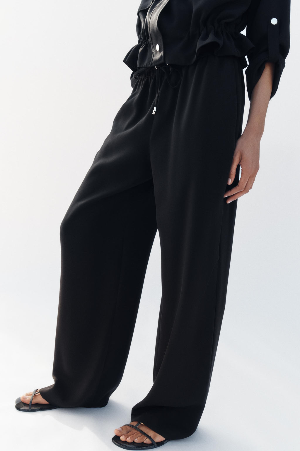 FLOWING PYJAMA-STYLE TROUSERS - Zara фото 22