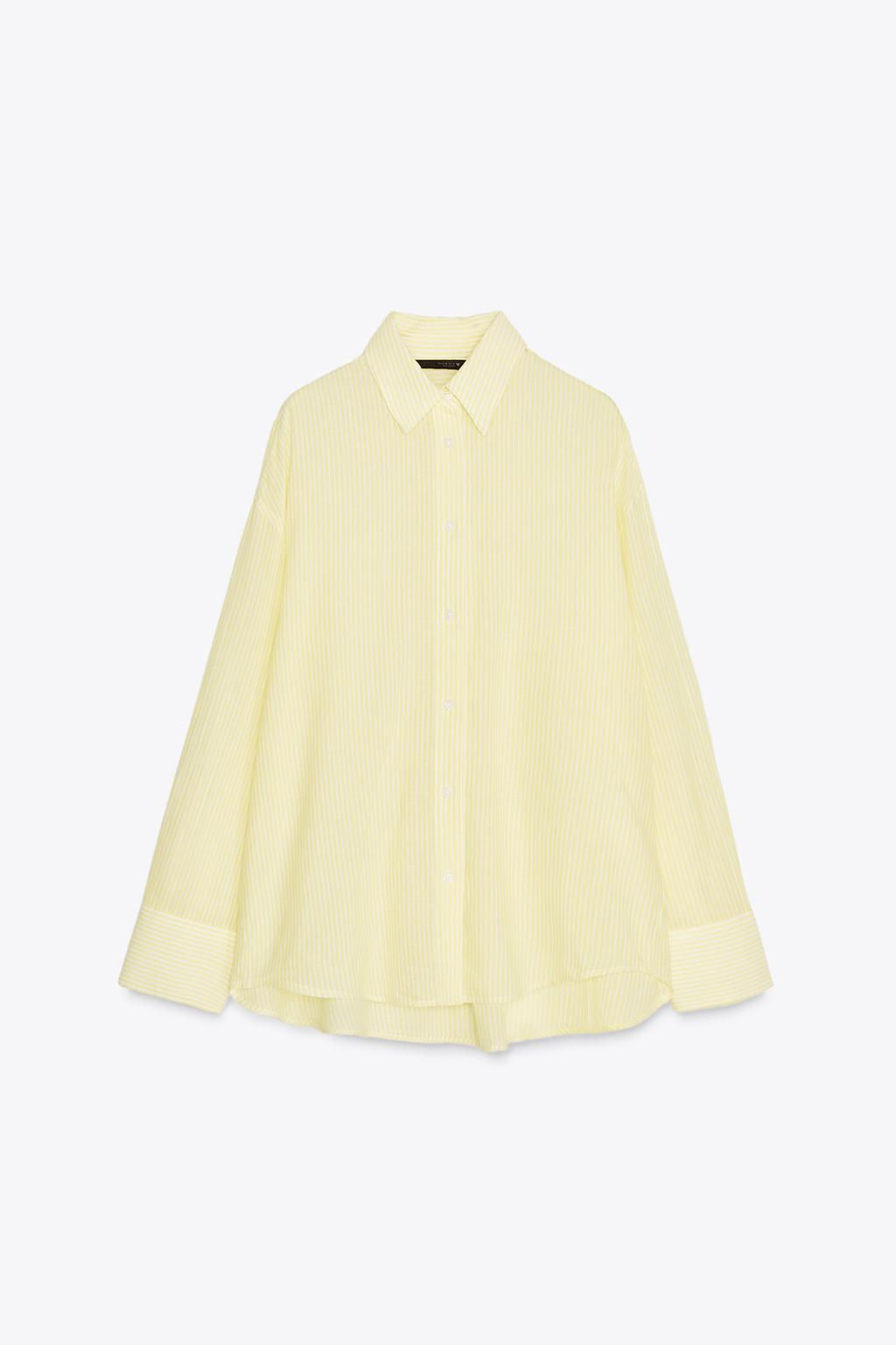 OVERSIZE STRIPED SHIRT - Zara фото 9