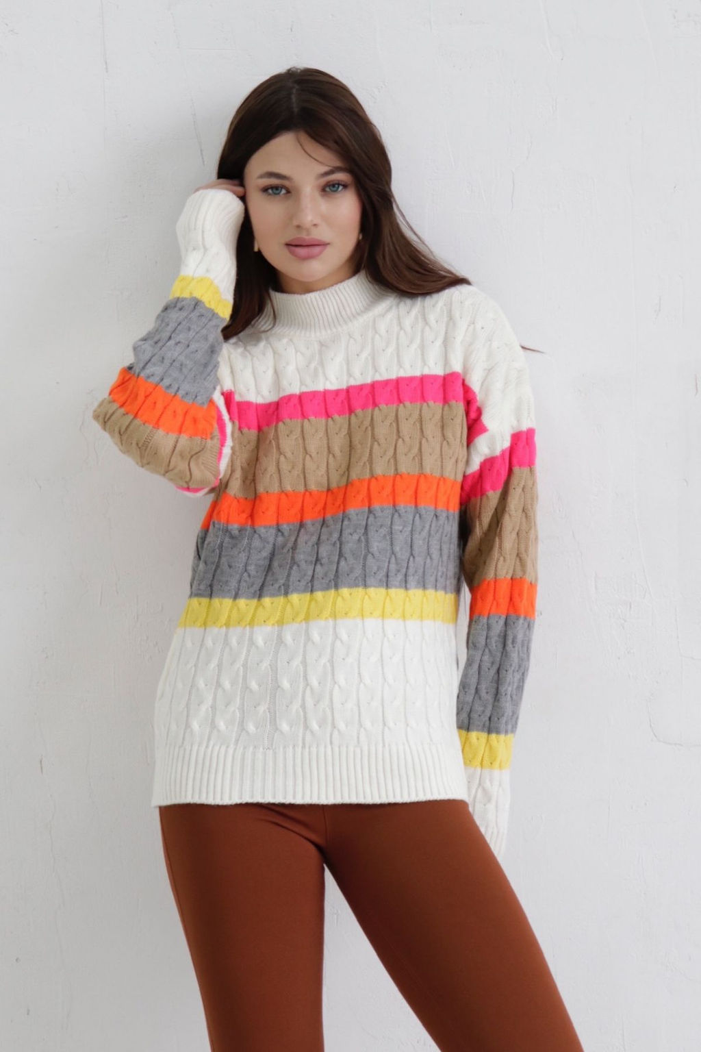 10361 Свитер с цветными полосами - Martichelli фото 3