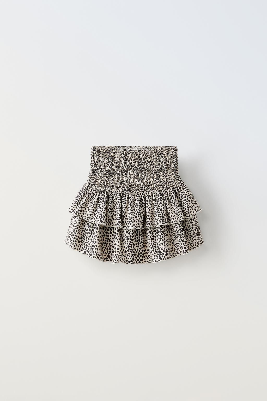 TEXTURED ANIMAL PRINT SKIRT - Zara фото 2