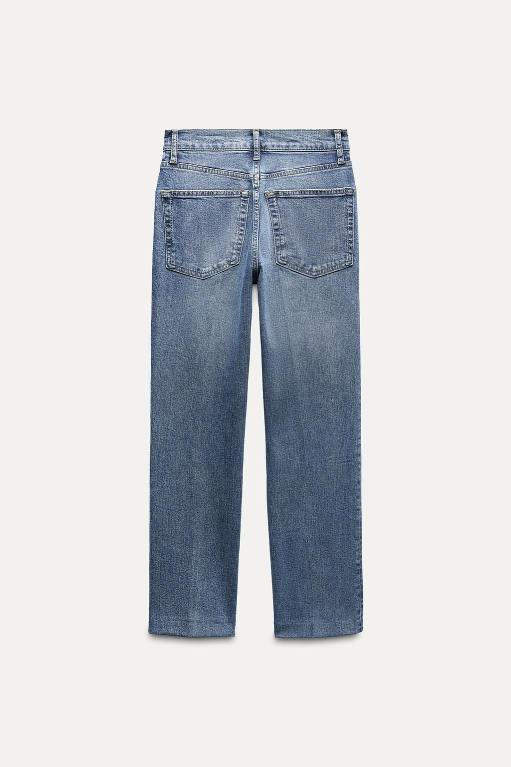 ZW COLLECTION BOOTCUT HIGH-WAIST CROPPED JEANS - Zara фото 8