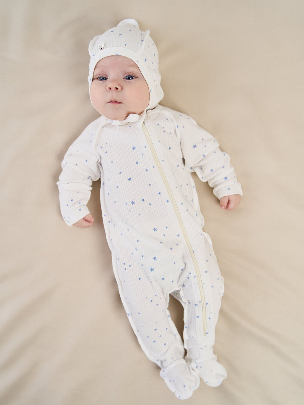 Слип с закрытой ножкой Голубые звезды 0+