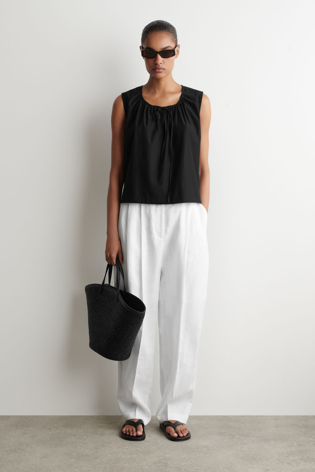 TOP SIN MANGAS CON CUELLO FRUNCIDO - H&m фото 8