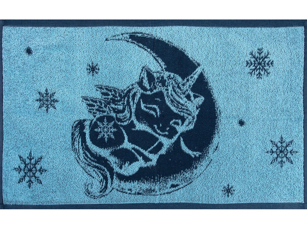 Полотенце махровое 6с104.411ж1 На луне (джинс) 67х40см