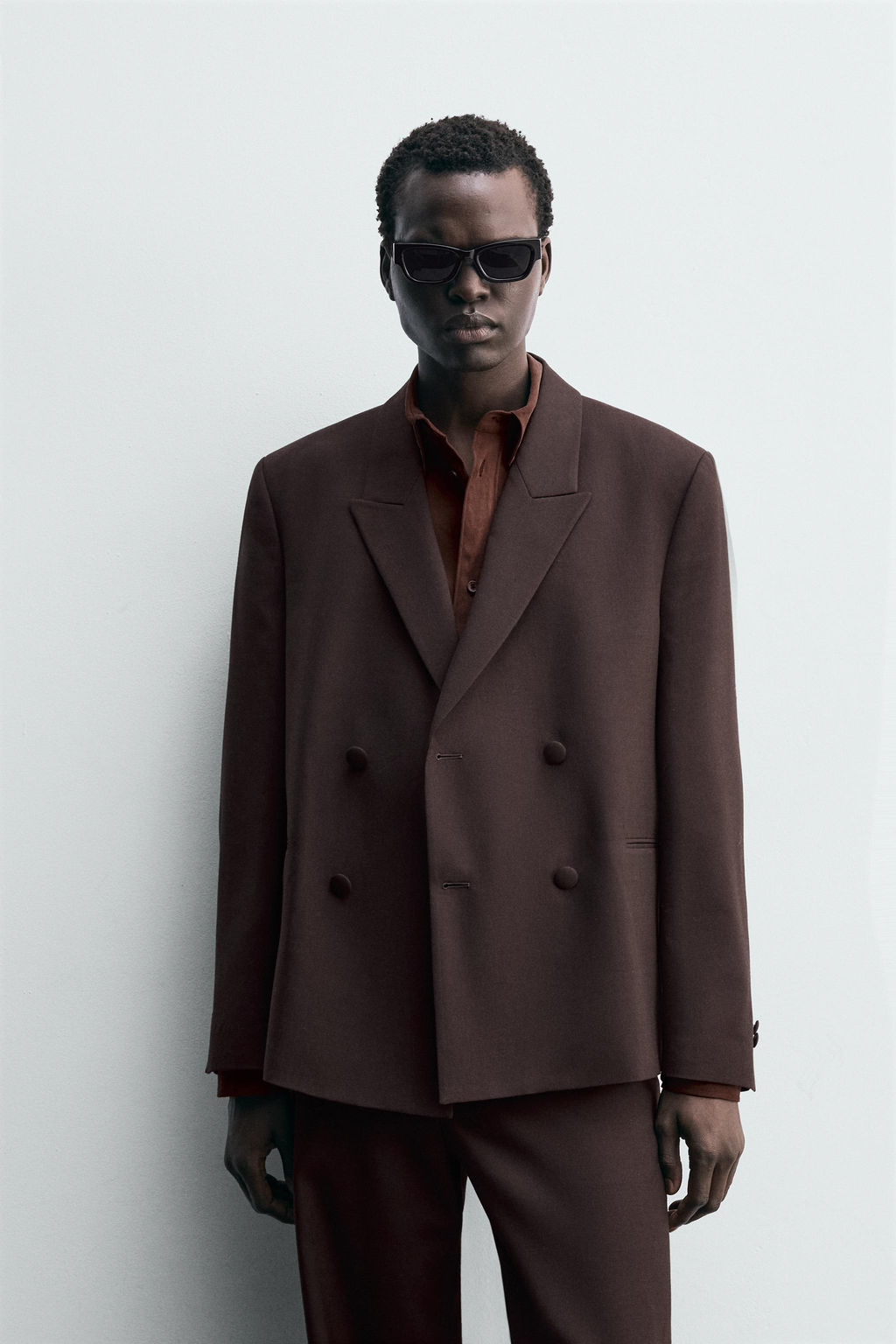 WOOL BLEND DOUBLE-BREASTED BLAZER - Zara фото 2