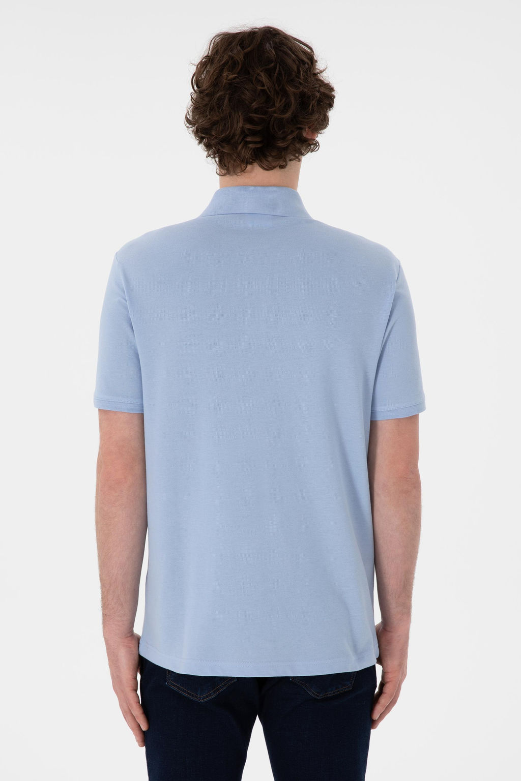 Erkek Regular Fit Polo Yaka A__k Mavi Basic Ti__rt Sepette S_rpriz _ndirim - U.s. polo assn фото 6