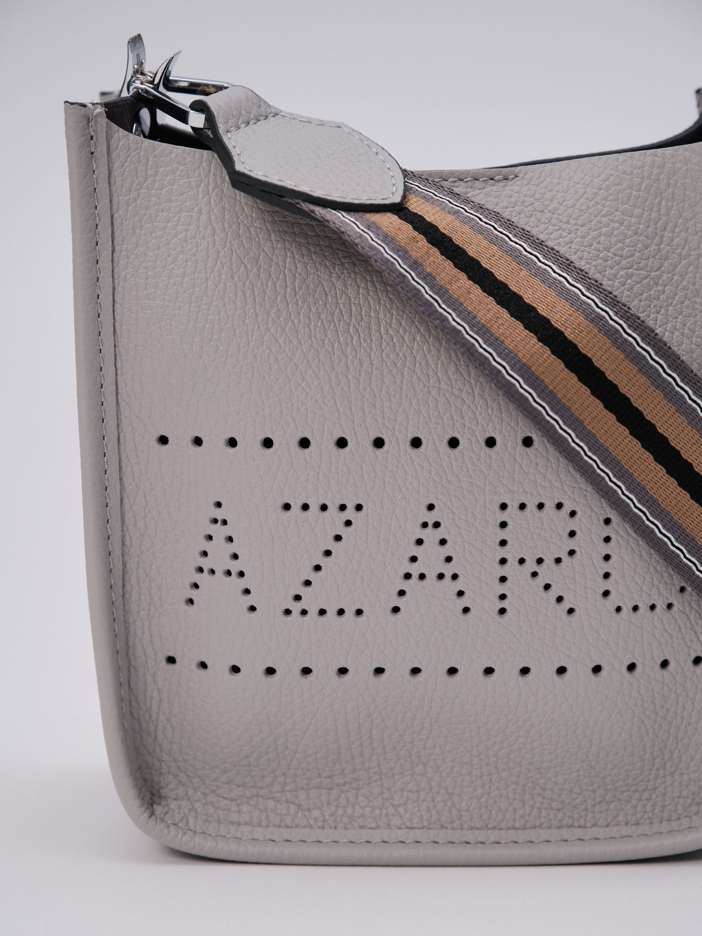 Сумка кожаная на плечо Azaro 30996 серый гранит