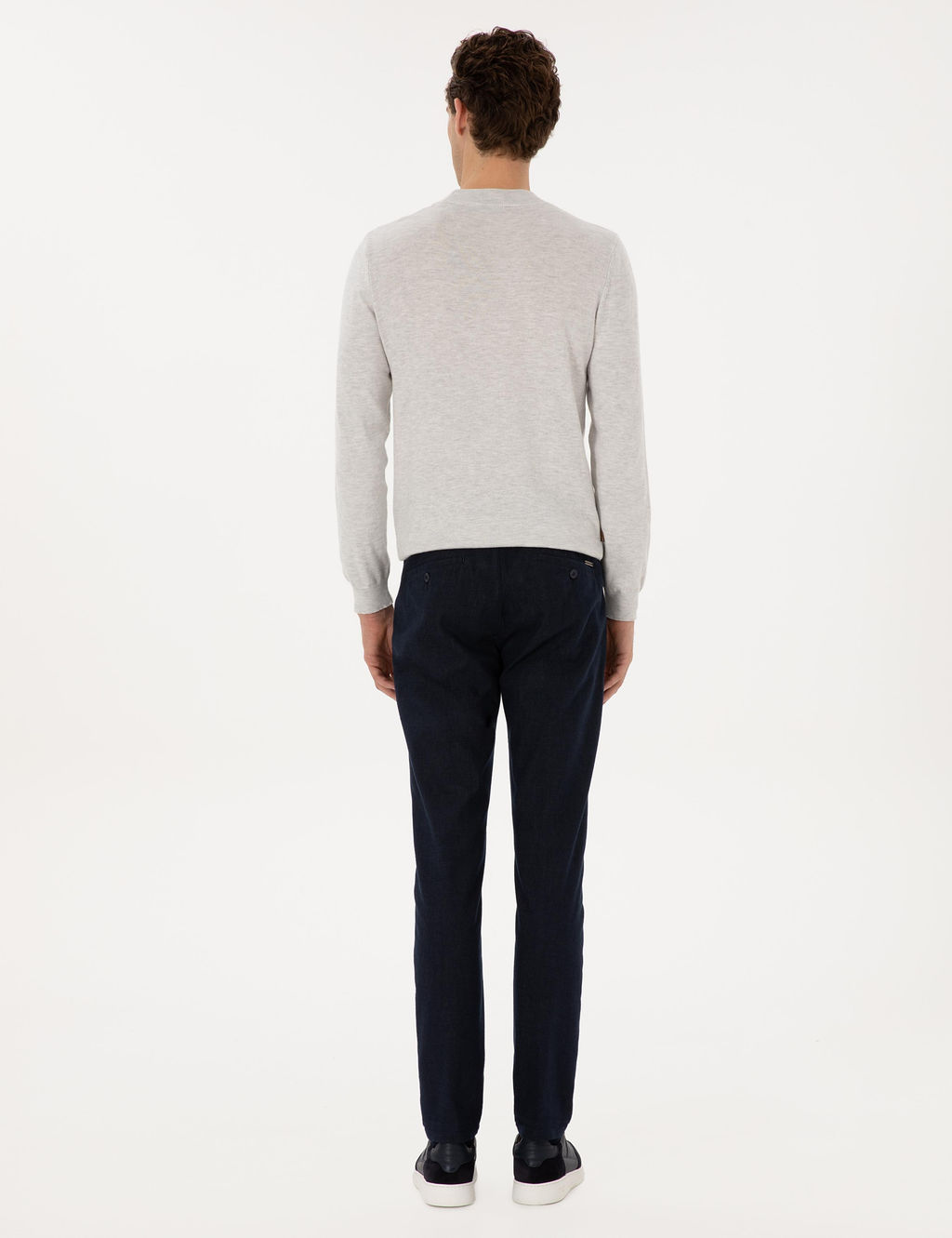 Lacivert Slim Fit Kanvas Pantolon - Pierre cardin фото 4