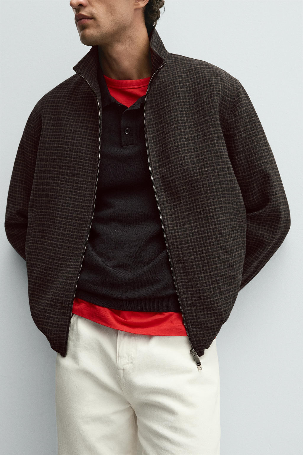 CHECK STRUCTURE JACKET - Zara фото 5
