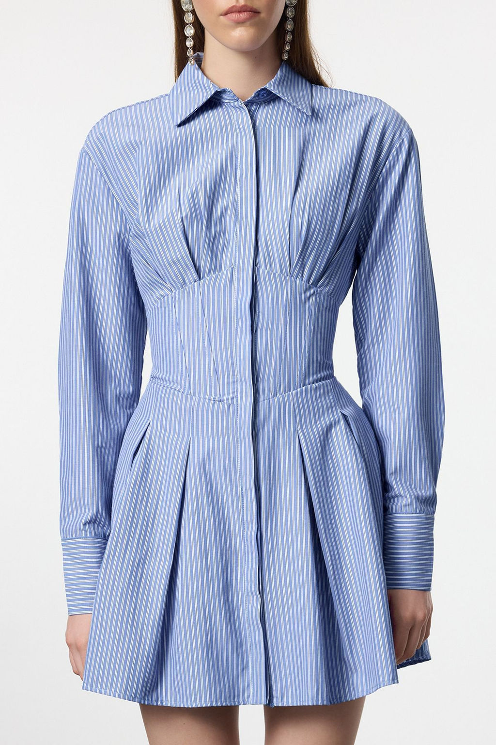 TRENDYOLMILLA Siyah Korse Detayl? Poplin K?sa Elbise TPRAW25EL00108 фото 3