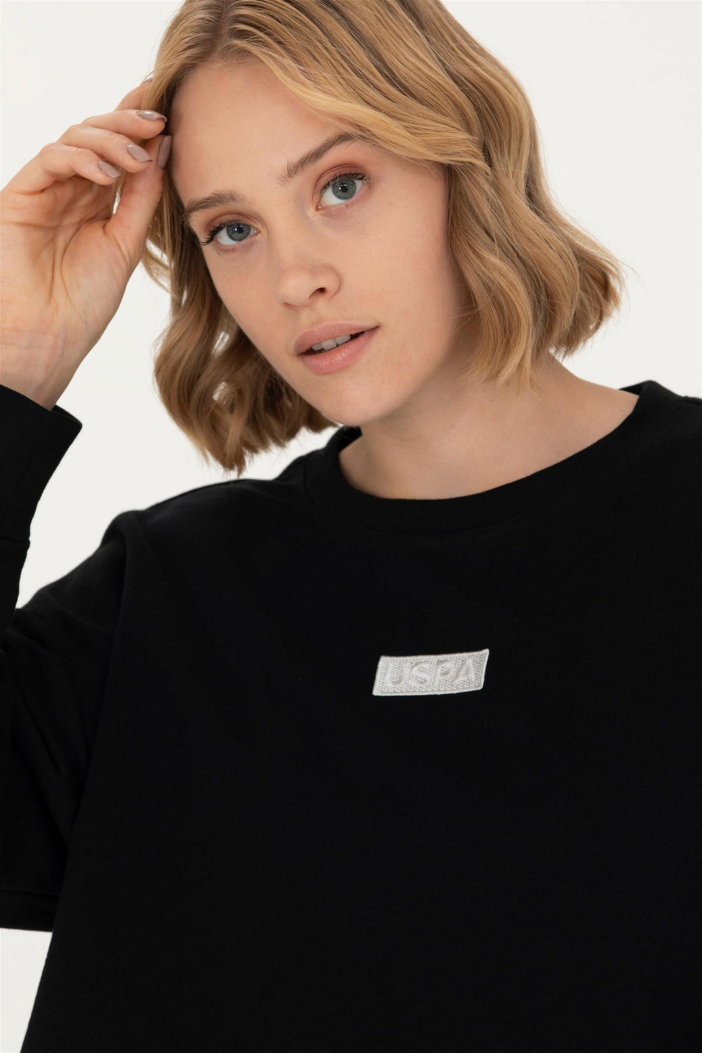 U. S. Polo Assn Женский черный базовый свитшот с круглым вырезом - U.s. polo assn фото 2