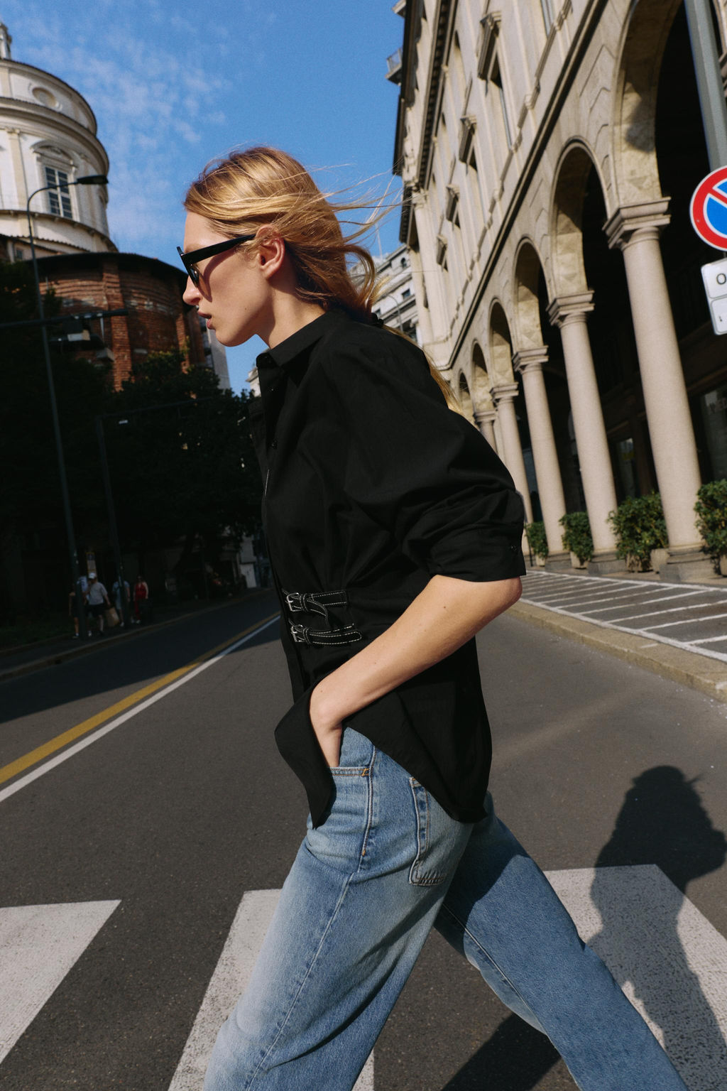 POPLIN SHIRT WITH TABS - Zara фото 4