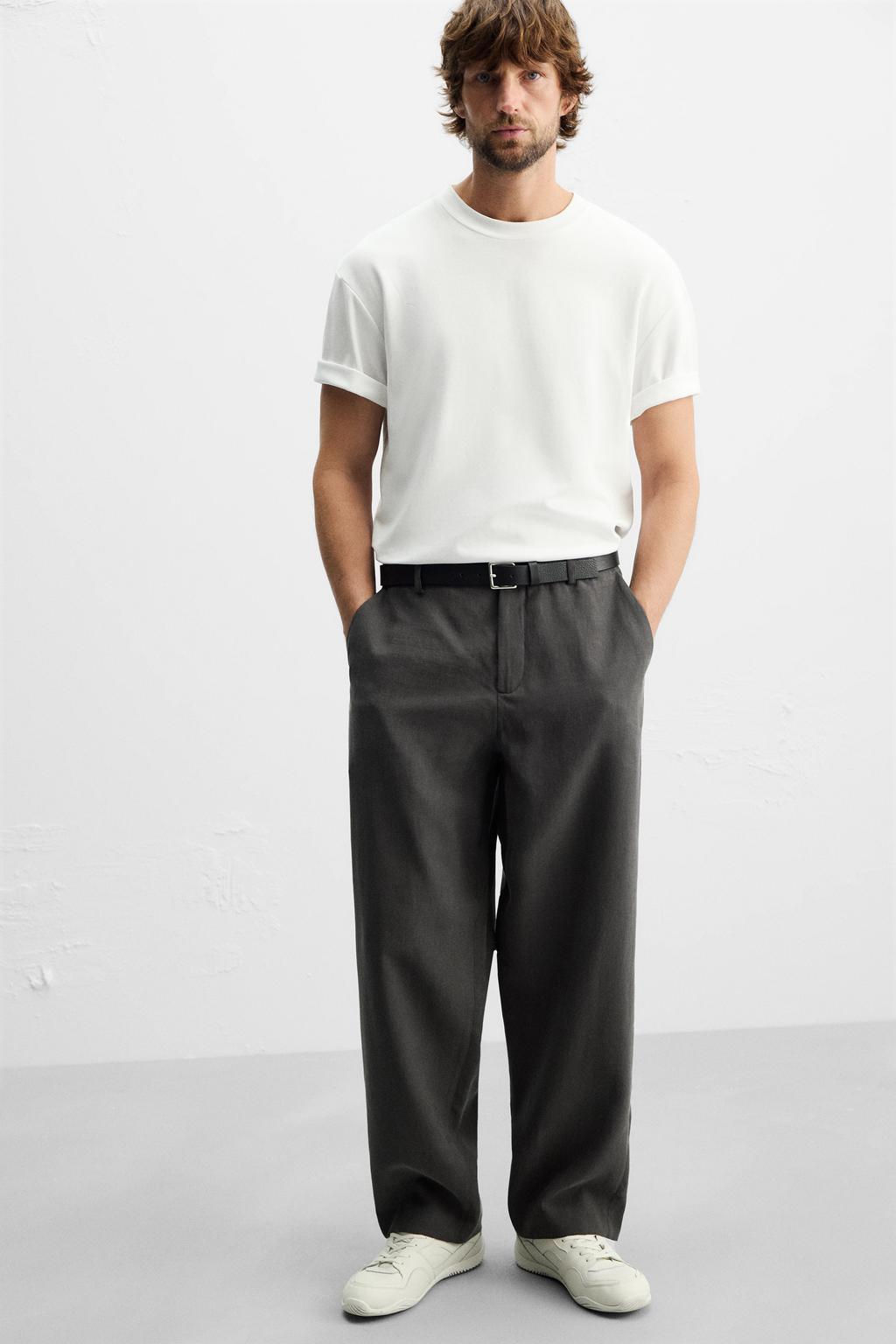 LYOCELL BLEND TROUSERS - Zara фото 21