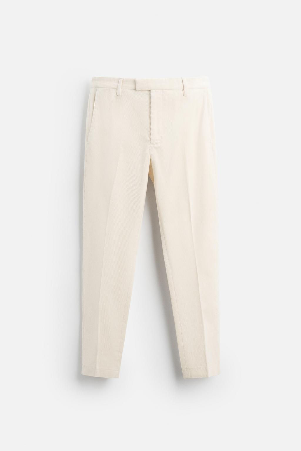 SLIM FIT CORDUROY TROUSERS - Zara фото 15