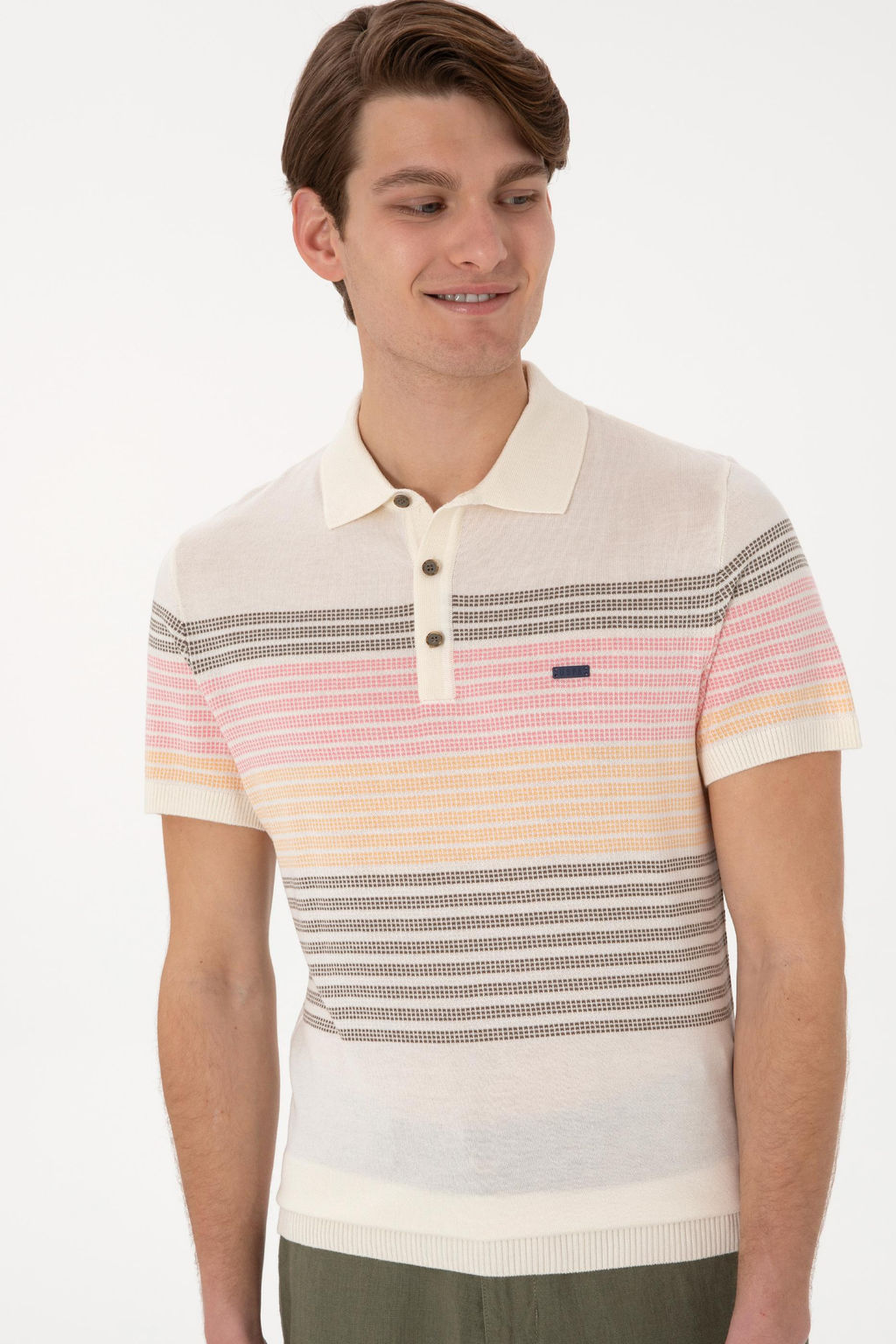 Erkek Slim Fit Polo Yaka Vizon Ti__rt - U.s. polo assn фото 3