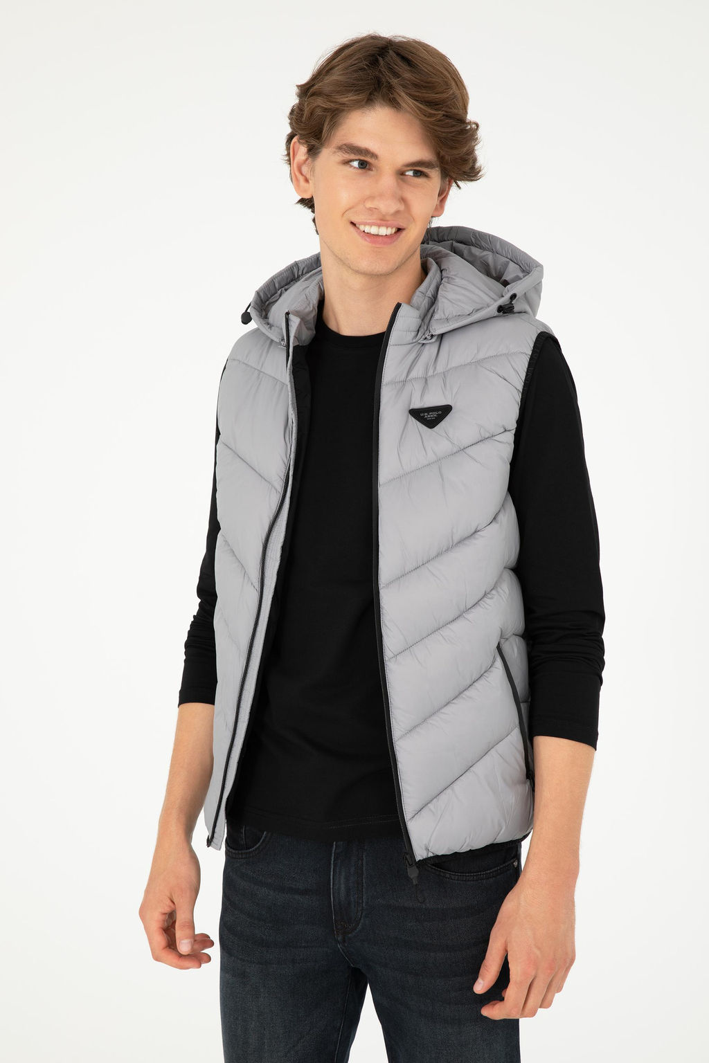 Мужской светло-серый жилет - U.s. polo assn фото 3