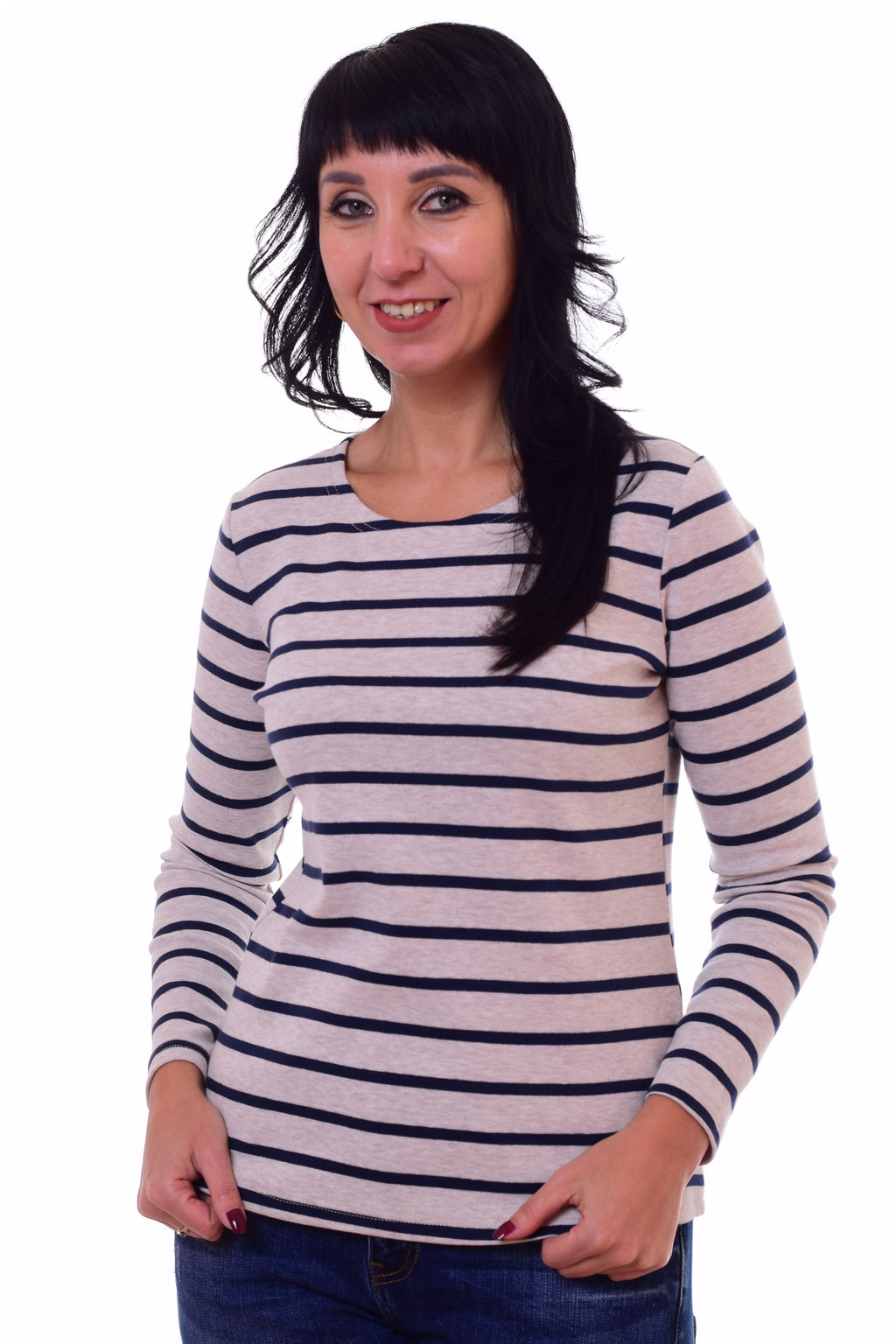 *Джемпер тельняшка женский Ф-3-13а (бежевый)