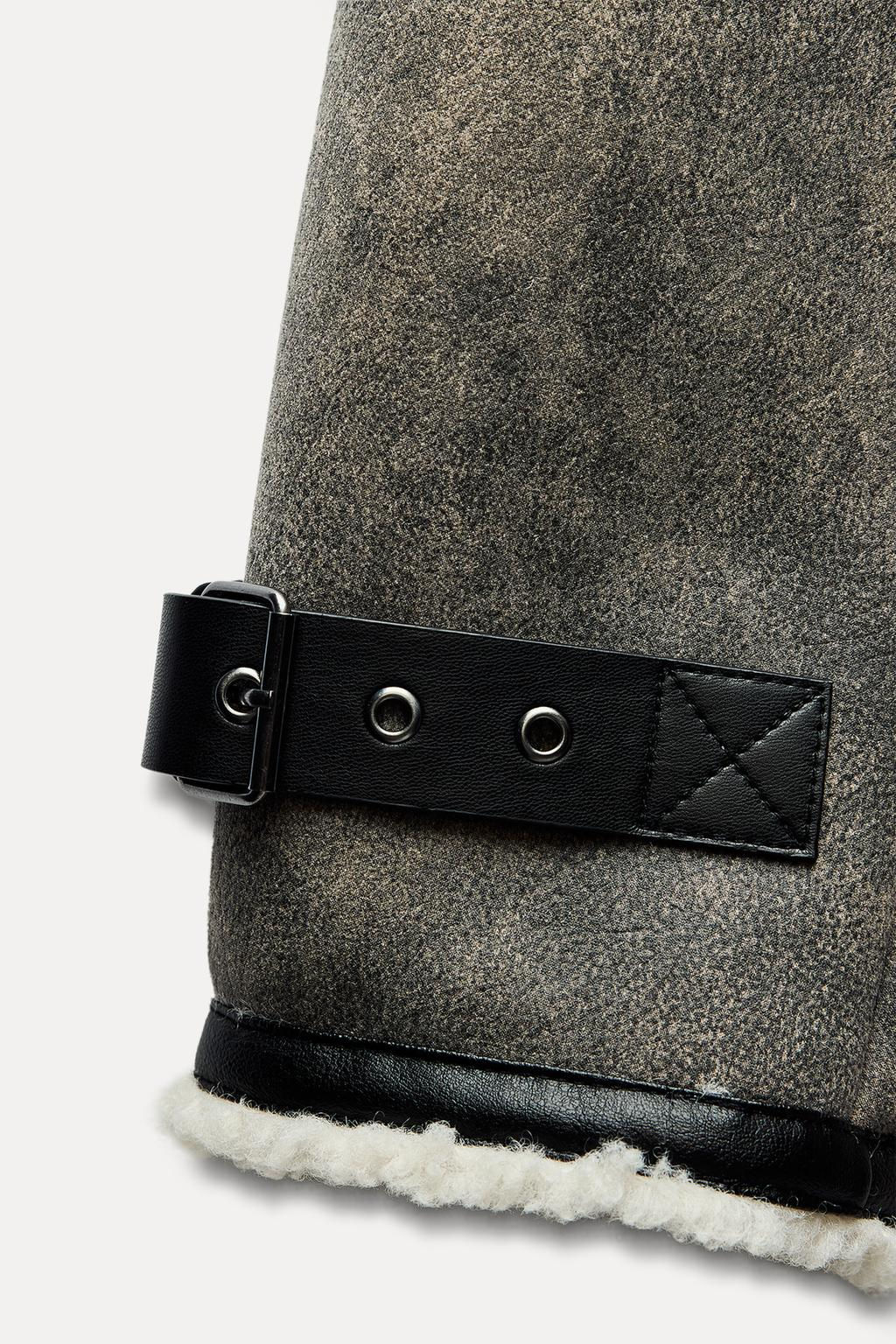 DOUBLE-FACED JACKET WITH TABS - Zara фото 7