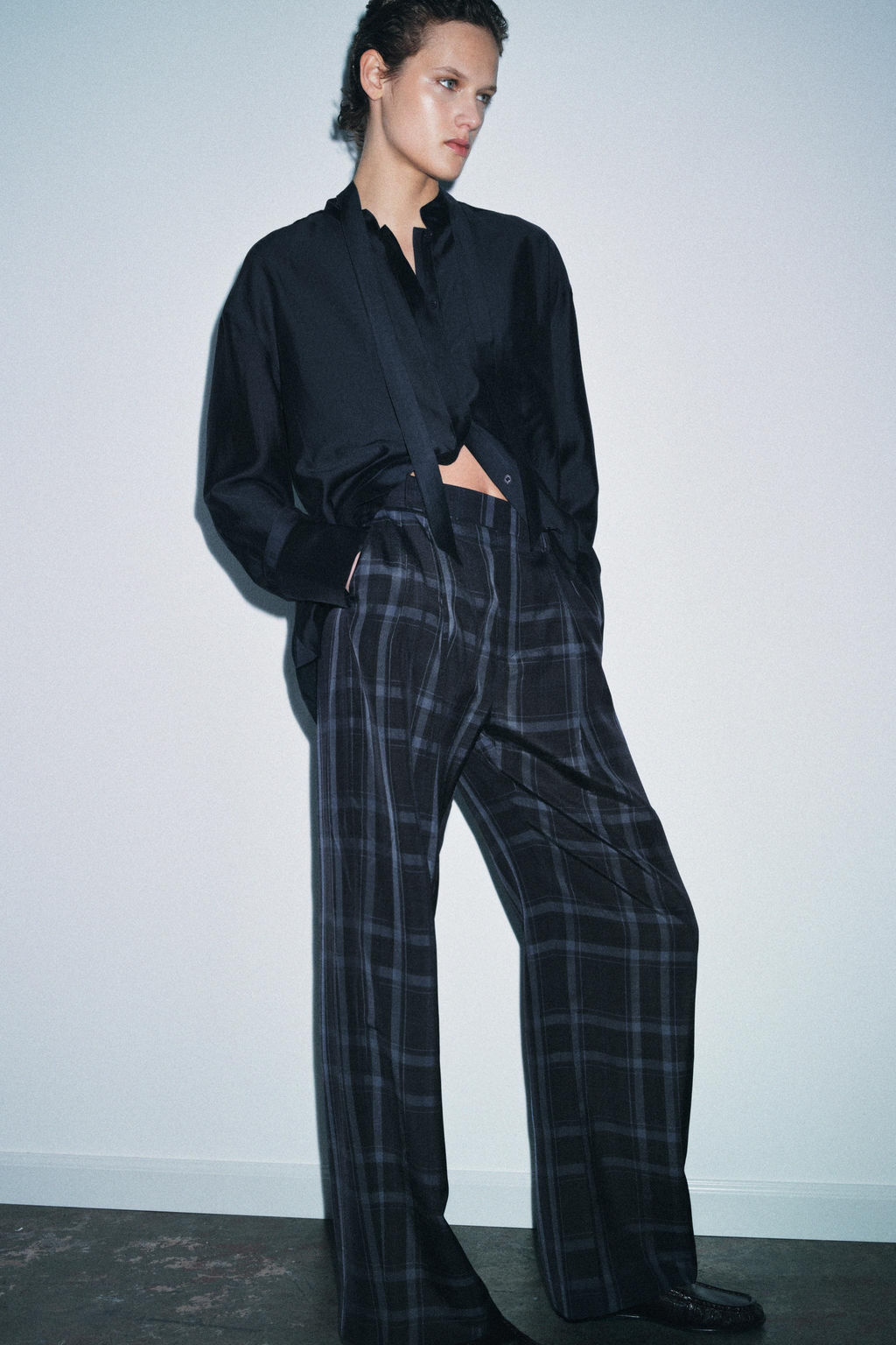 SHIRT WITH POCKETS AND TIE ZW COLLECTION - Zara фото 8