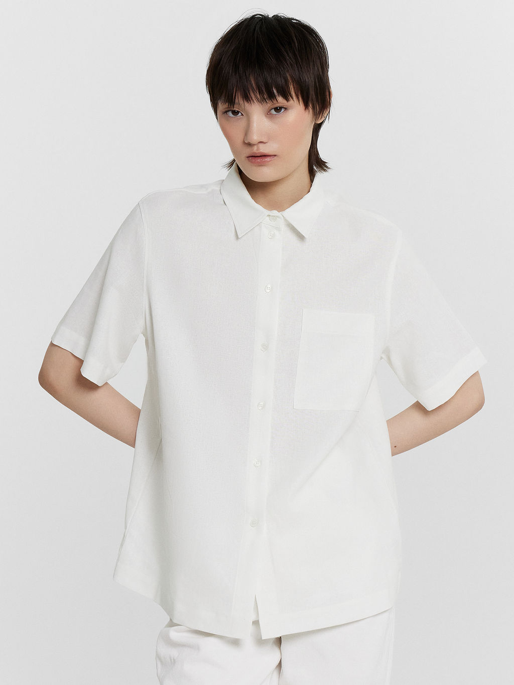 Рубашка женская белая белый 112855-1/1