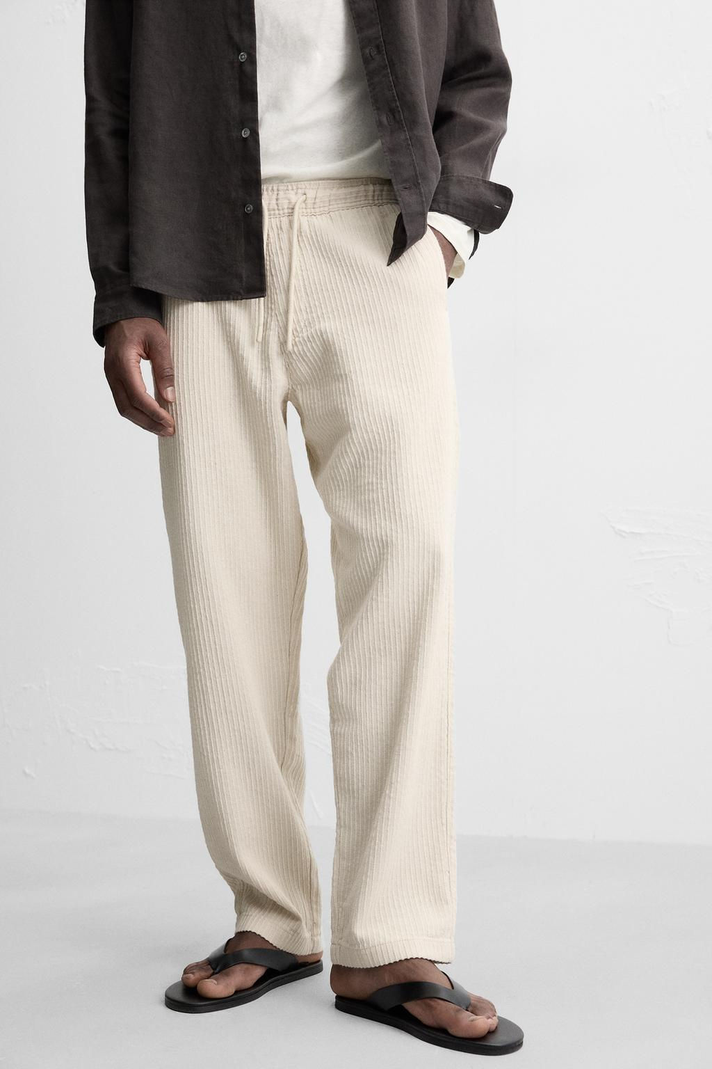 STRIPED JACQUARD TROUSERS - Zara фото 5